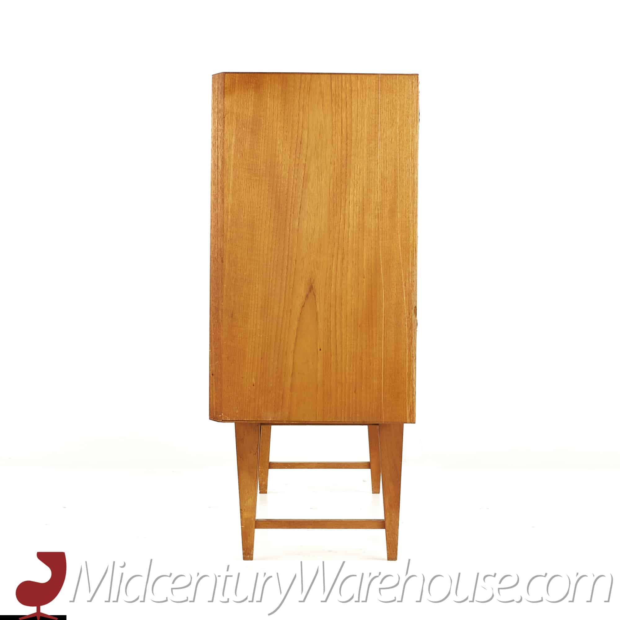 Knoll Style Mid Century Walnut and Chrome Credenza
