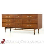 Lane Acclaim Mid Century Walnut Lowboy Dresser