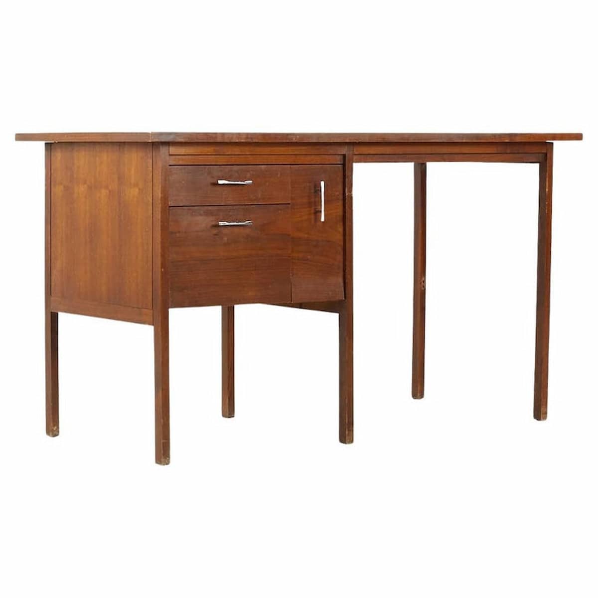 Lane Delineator Mid Century Walnut and Rosewood Desk