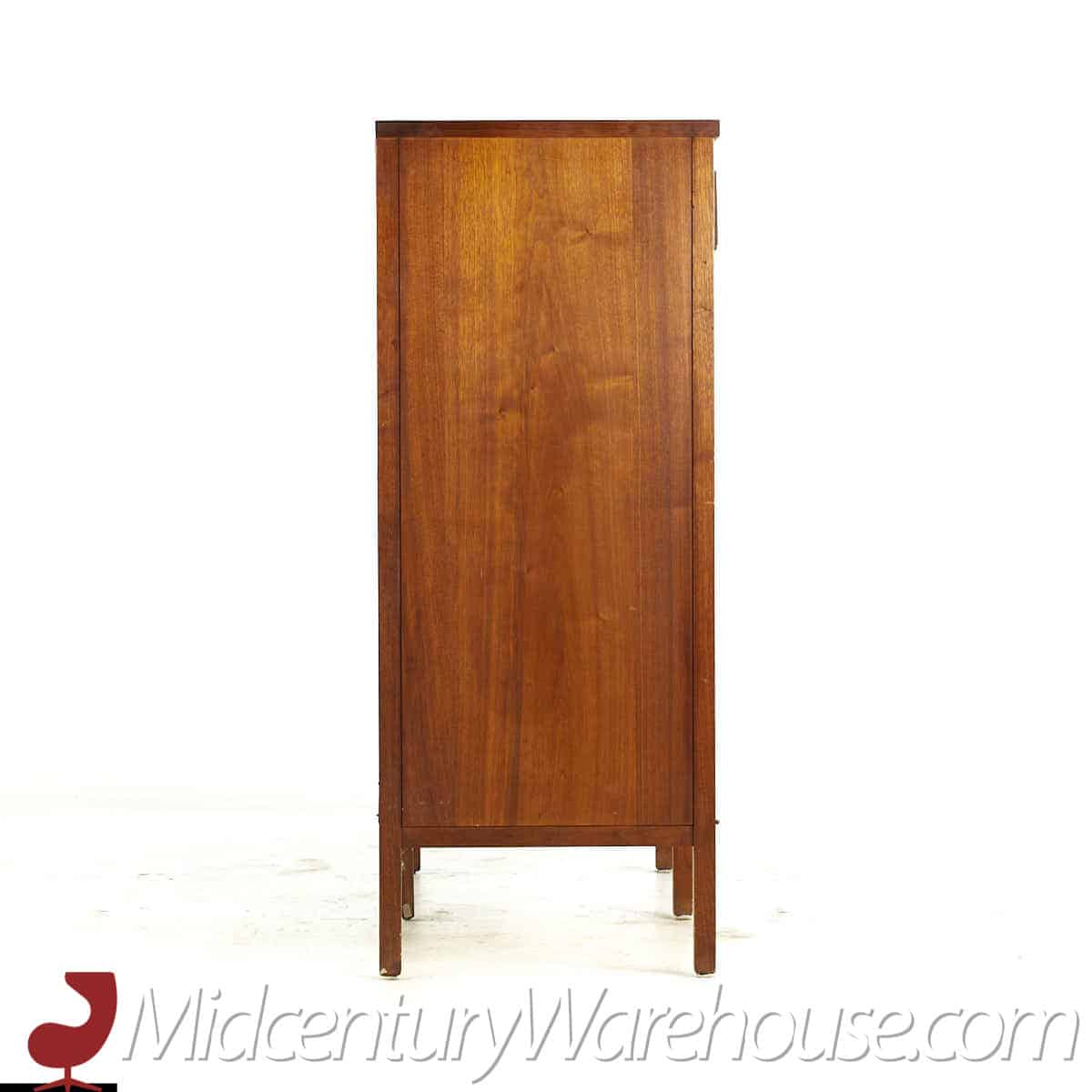 Lane Delineator Mid Century Walnut and Rosewood Highboy Dresser