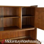 Lane First Edition Mid Century Walnut Buffet and Hutch