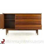 Lane First Edition Mid Century Walnut Buffet and Hutch