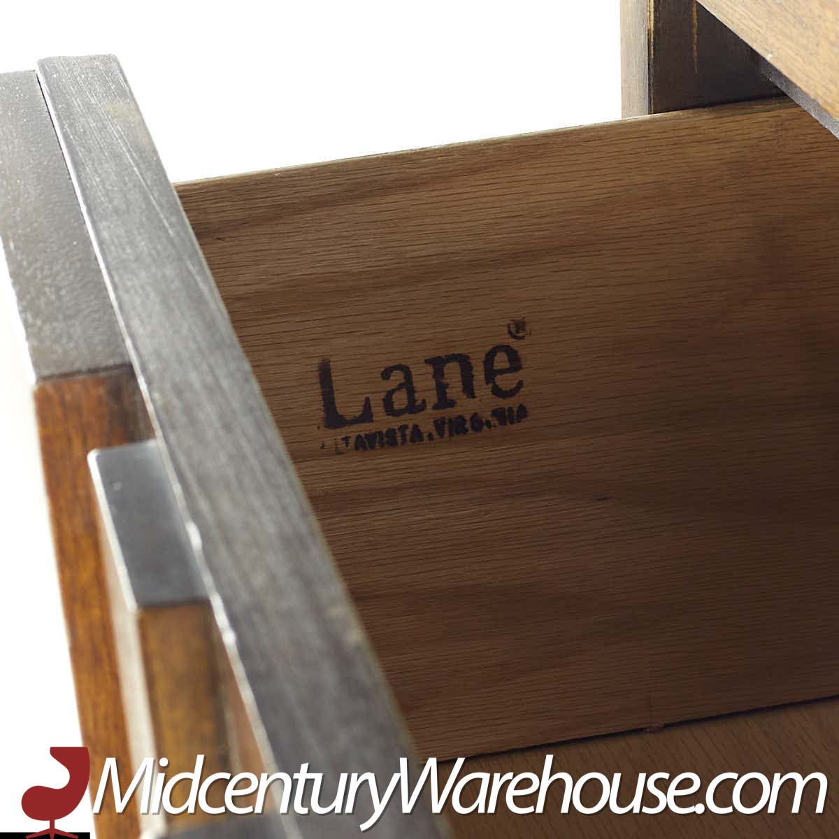 Lane Staccato Walnut Mid Century 5 Drawer Highboy Dresser