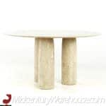 Mario Bellini Mid Century Stone International Travertine Dining Table