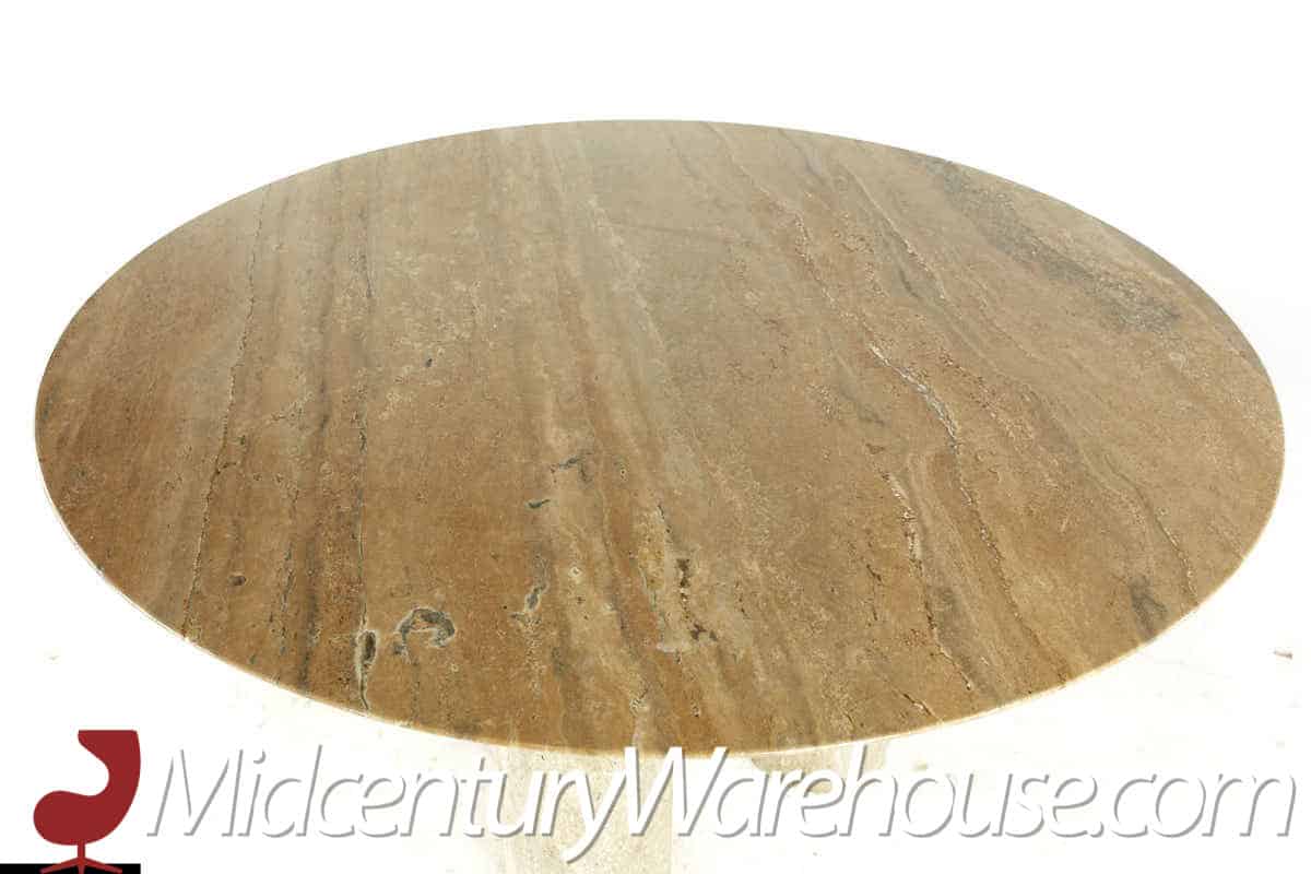 Mario Bellini Mid Century Stone International Travertine Dining Table