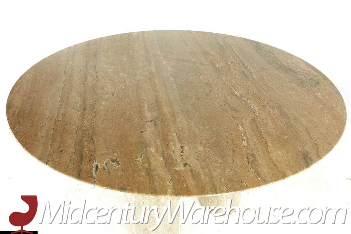 Mario Bellini Mid Century Stone International Travertine Dining Table