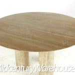 Mario Bellini Mid Century Stone International Travertine Dining Table