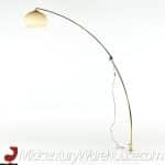 Mid Century Brass and Marble Arc Lamp