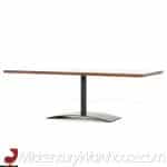 Milo Baughman for Directional Mid Century Walnut Rosewood and Oak Coffee Table