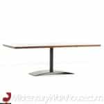 Milo Baughman for Directional Mid Century Walnut Rosewood and Oak Coffee Table