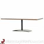 Milo Baughman for Directional Mid Century Walnut Rosewood and Oak Coffee Table