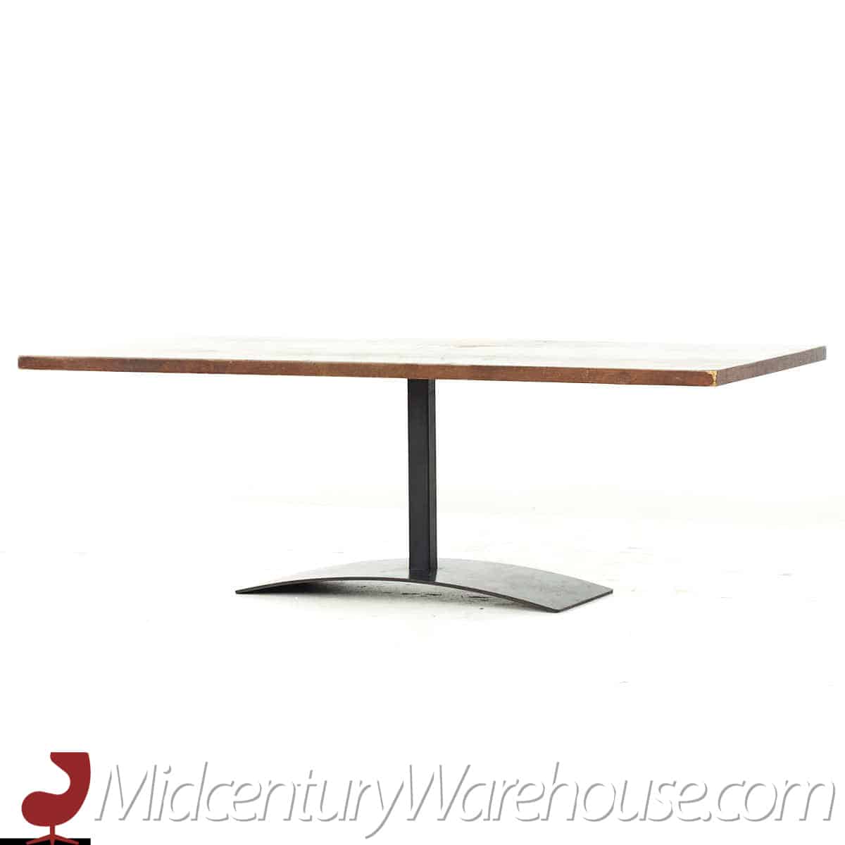 Milo Baughman for Directional Mid Century Walnut Rosewood and Oak Coffee Table
