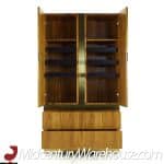 Milo Baughman for Thayer Coggin Mid Century Rosewood and Brass Armoire