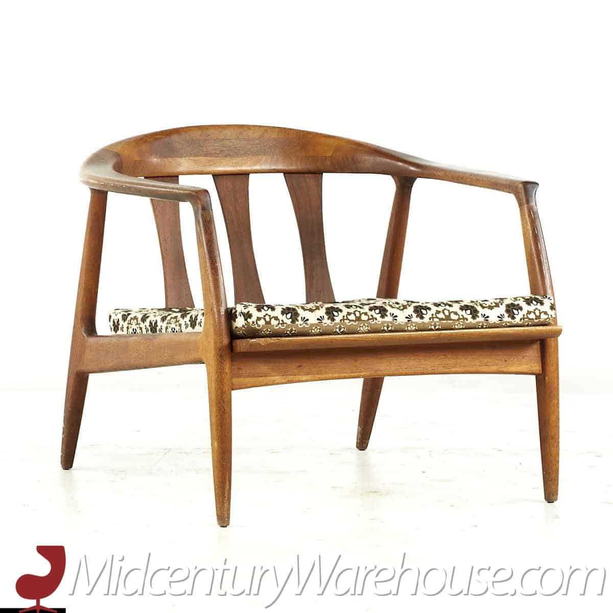 Milo Baughman for Thayer Coggin Mid Century Walnut Lounge Chairs - Pair