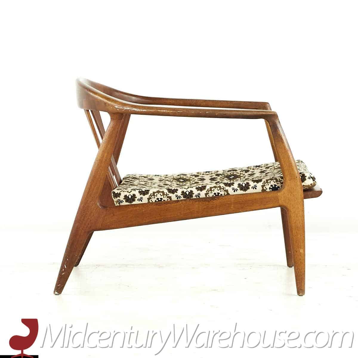 Milo Baughman for Thayer Coggin Mid Century Walnut Lounge Chairs - Pair