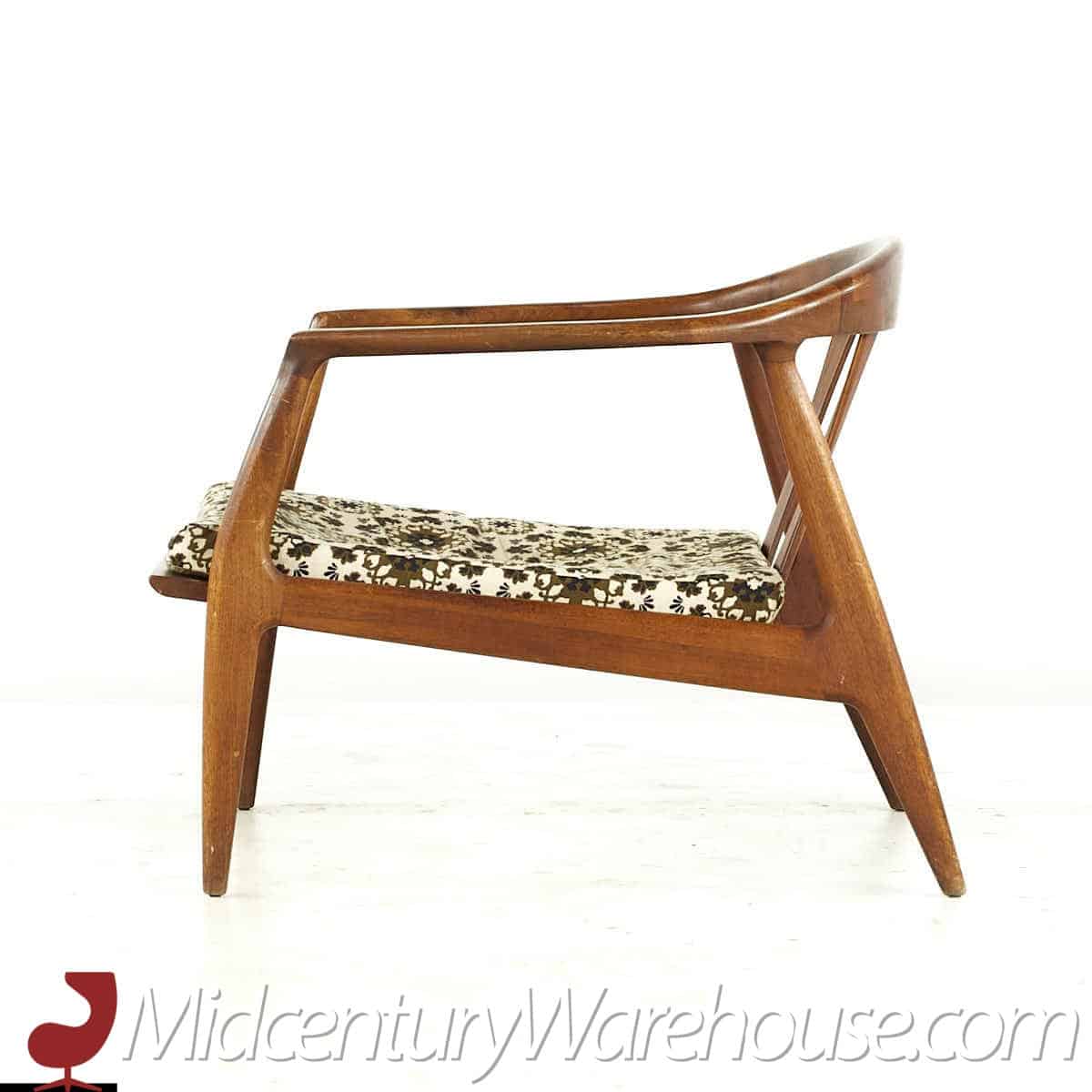 Milo Baughman for Thayer Coggin Mid Century Walnut Lounge Chairs - Pair