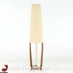 Modeline Style Mid Century Walnut and Brass Floor Lamp