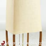 Modeline Style Mid Century Walnut and Brass Floor Lamp