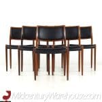 niels moller model 80 mid century rosewood dining chairs – set of 6
