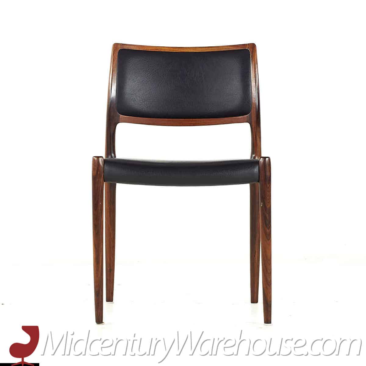 niels moller model 80 mid century rosewood dining chairs – set of 6
