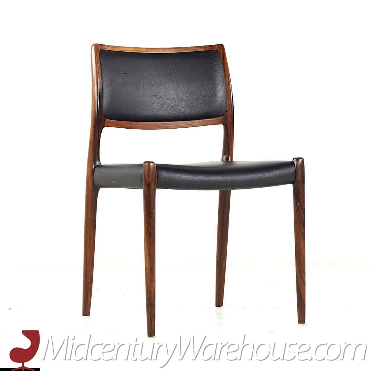 niels moller model 80 mid century rosewood dining chairs – set of 6