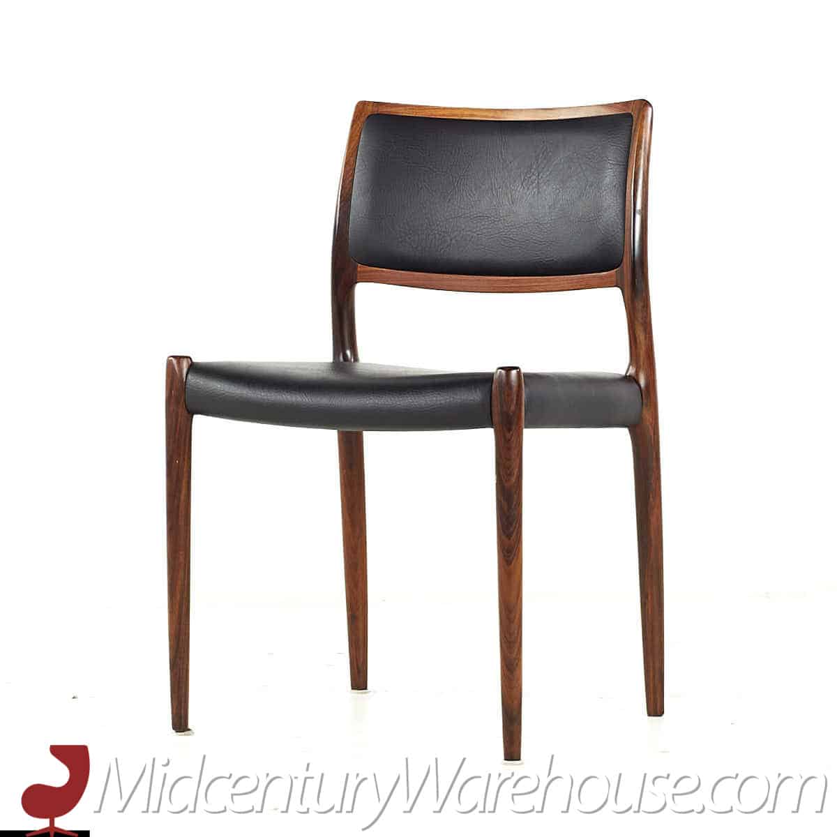 niels moller model 80 mid century rosewood dining chairs – set of 6
