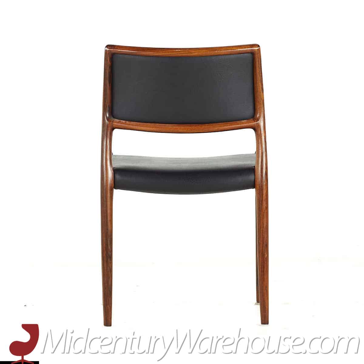 niels moller model 80 mid century rosewood dining chairs – set of 6