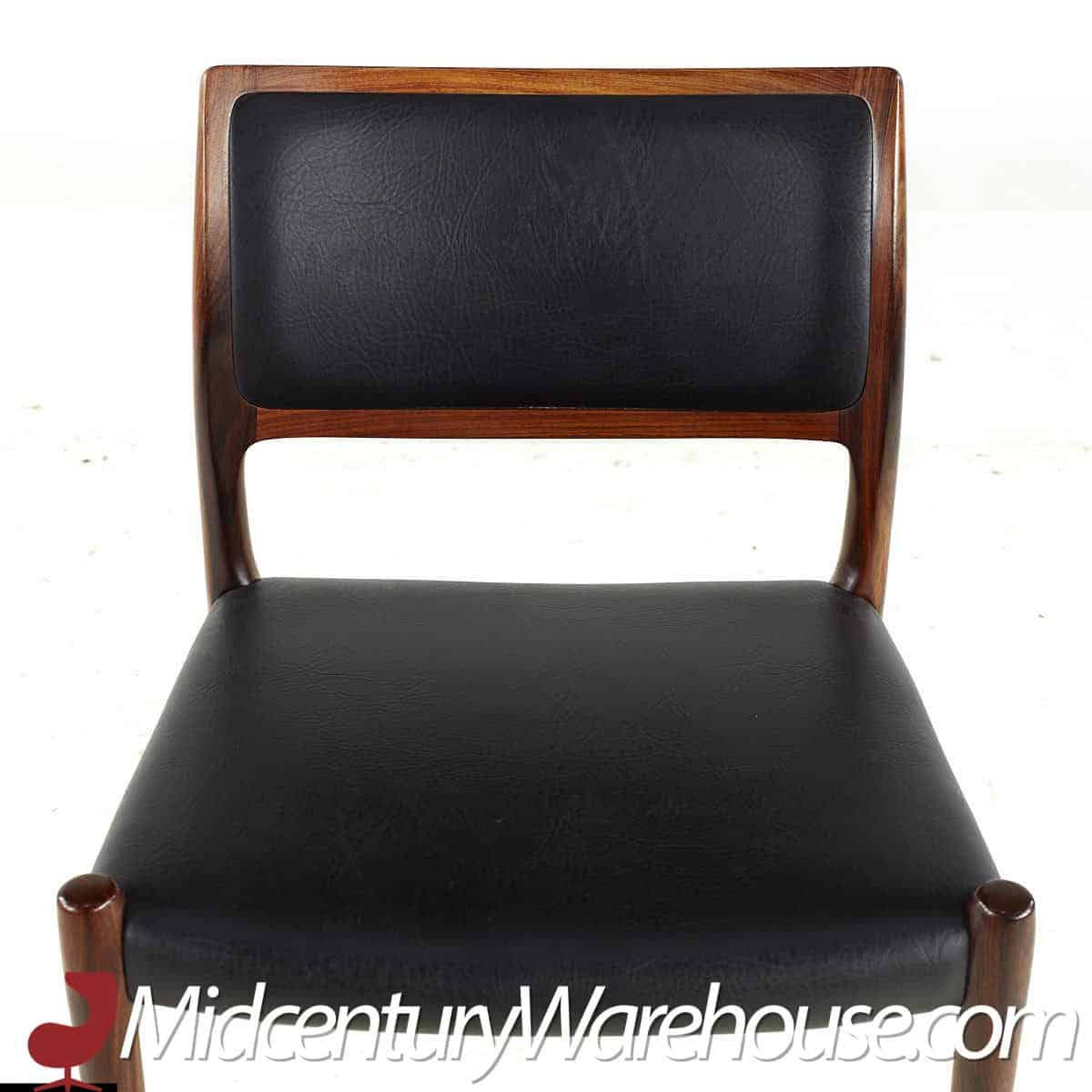 niels moller model 80 mid century rosewood dining chairs – set of 6