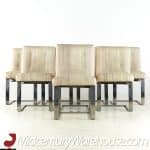 Paul Evans for Directional Mid Century Chrome Cantilever Dining Chairs - Set of 8