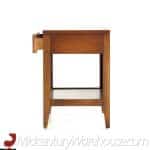 Broyhill Brasilia Mid Century Walnut and Brass Nightstand
