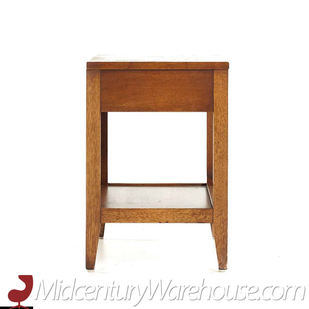 Broyhill Brasilia Mid Century Walnut and Brass Nightstand