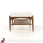 Bruno Mathsson for Dux Mid Century Oak and Travertine Coffee Table