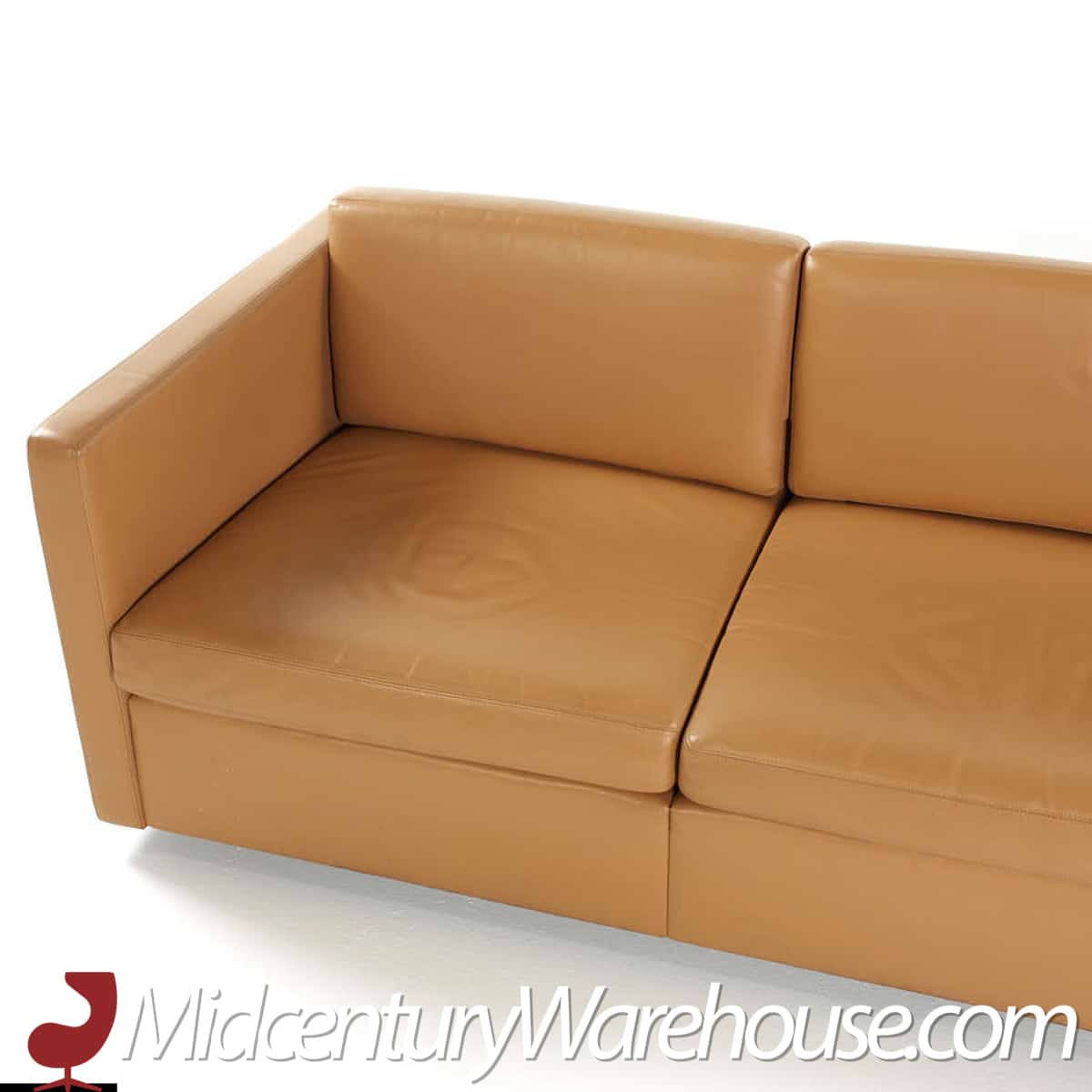 Knoll Mid Century Leather Sofa