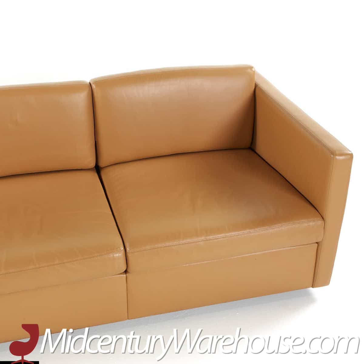 Knoll Mid Century Leather Sofa