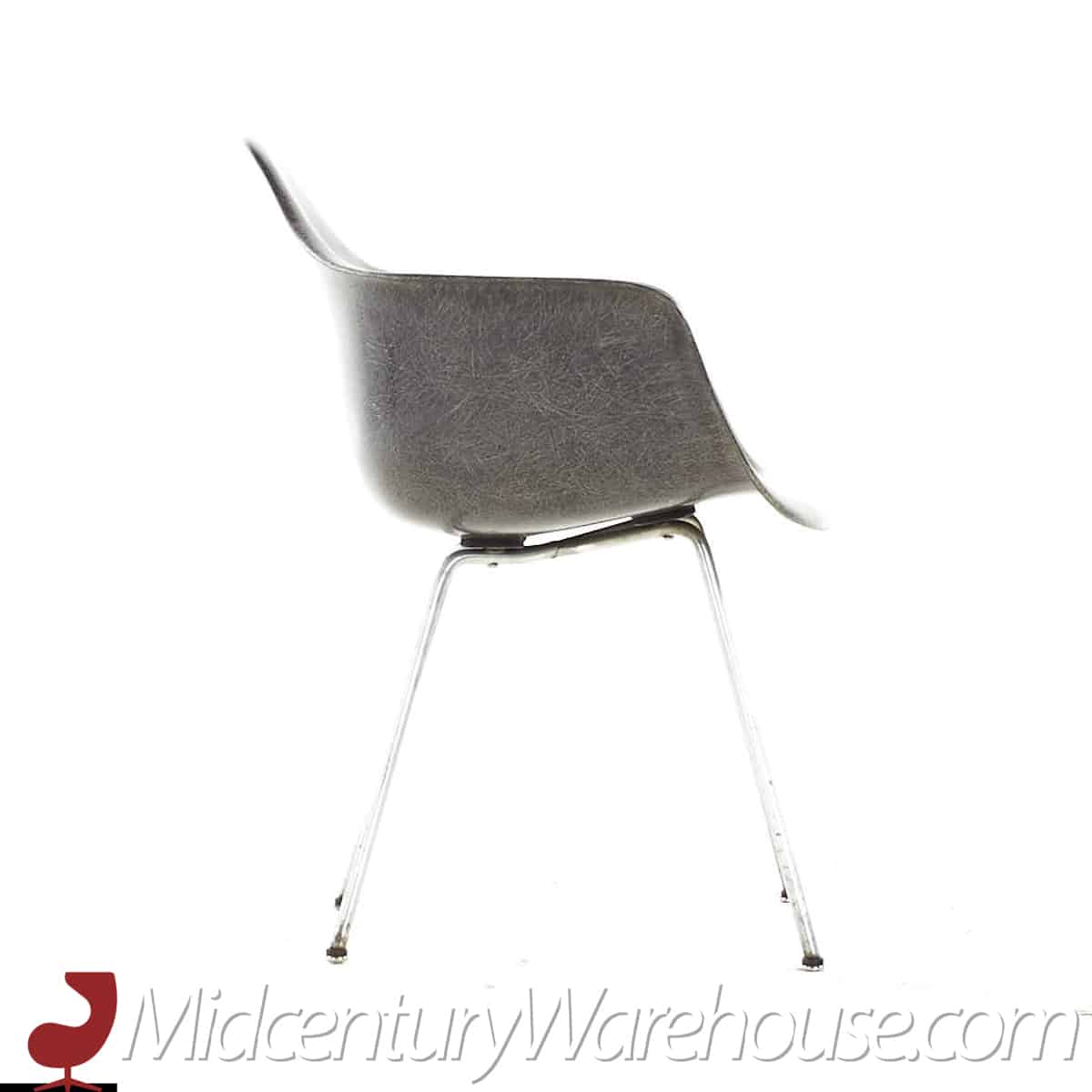 Charles and Ray Eames for Herman Miller Zenith Mid Century 1st Edition Elephant Gray Rope Edge Chair - Pair