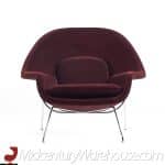 eero saarinen for knoll mid century womb chair with ottoman