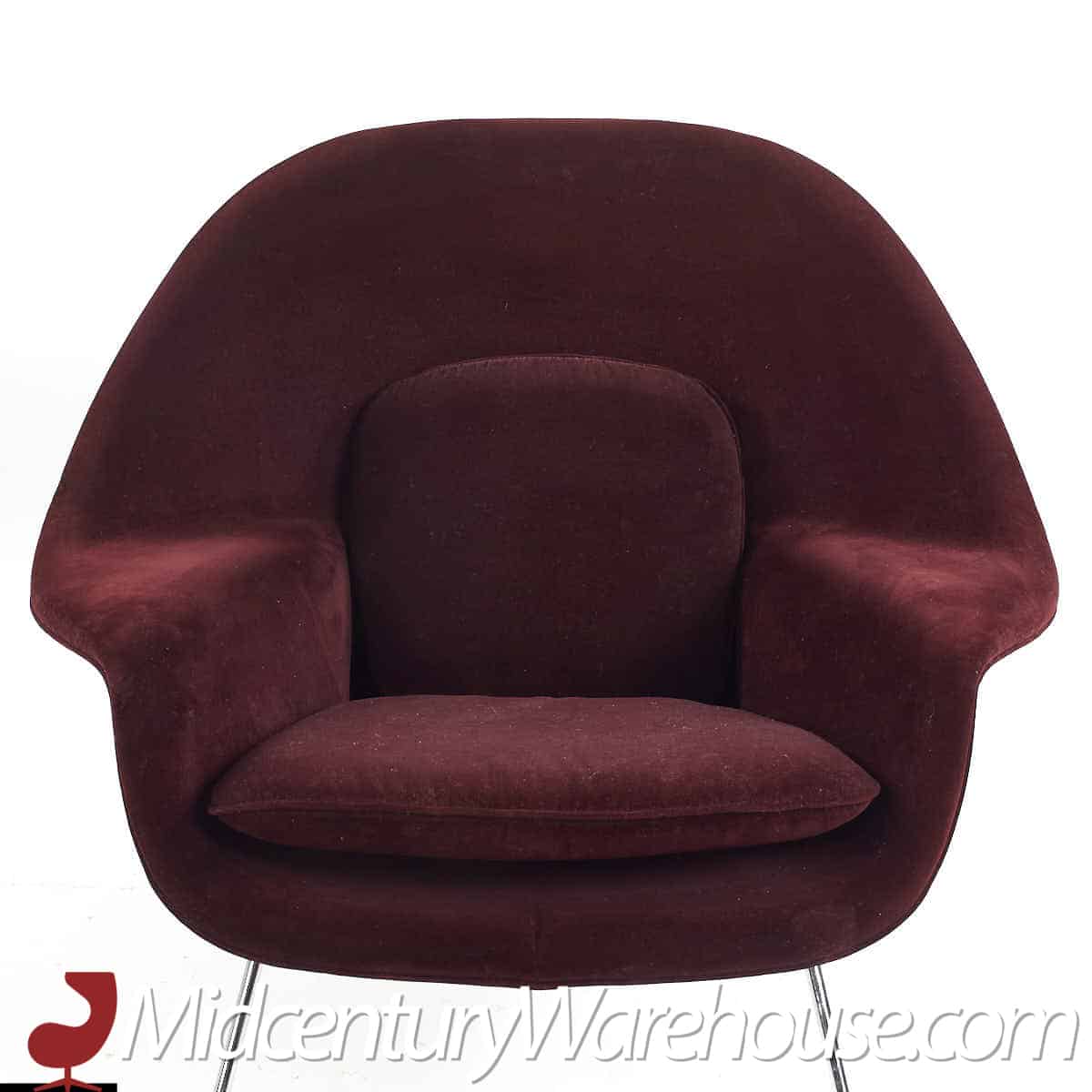 eero saarinen for knoll mid century womb chair with ottoman