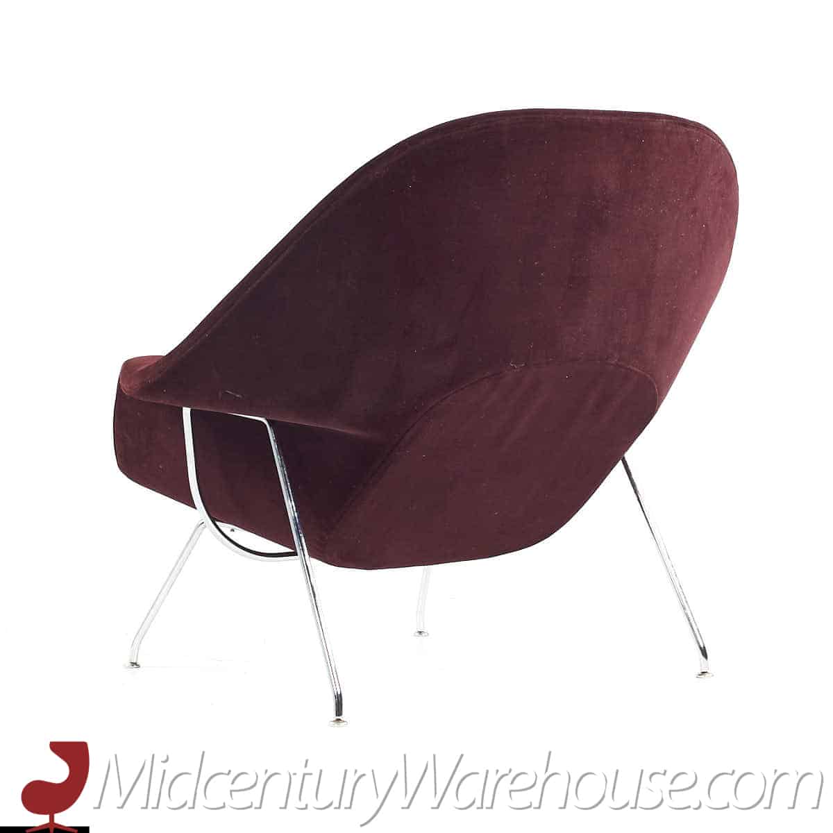 eero saarinen for knoll mid century womb chair with ottoman