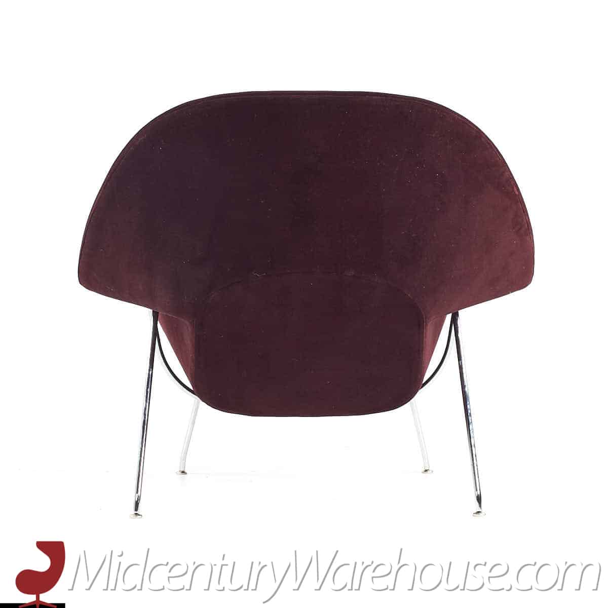 eero saarinen for knoll mid century womb chair with ottoman