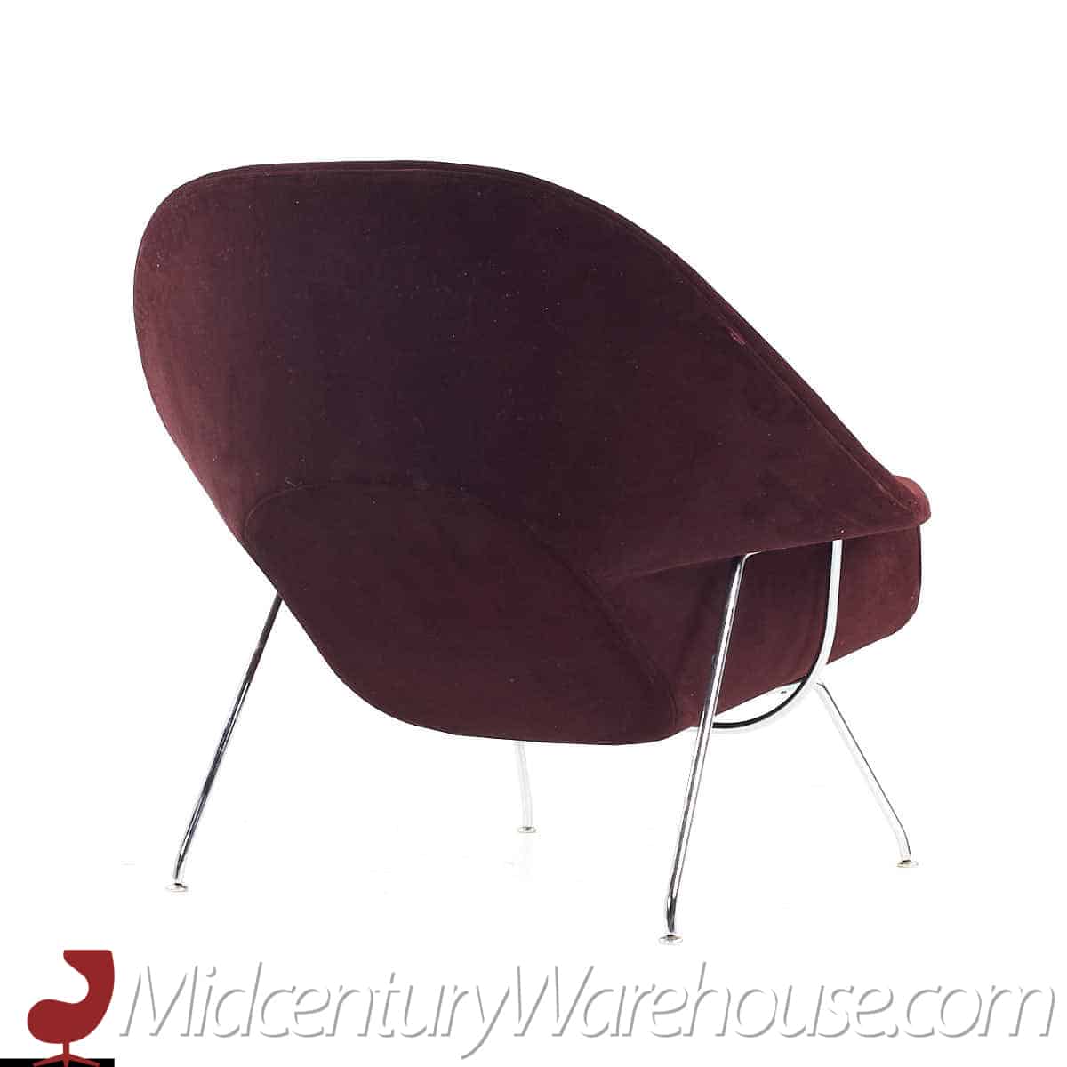 eero saarinen for knoll mid century womb chair with ottoman
