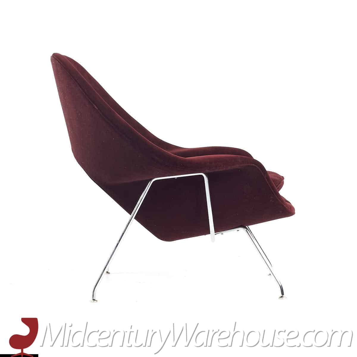 eero saarinen for knoll mid century womb chair with ottoman