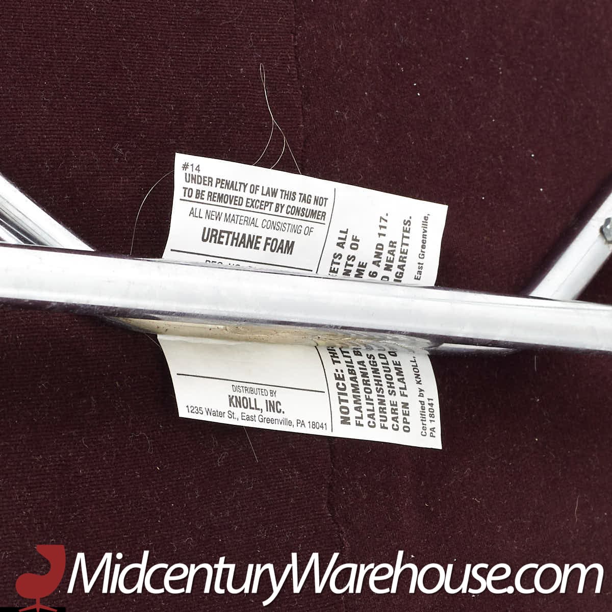 eero saarinen for knoll mid century womb chair with ottoman