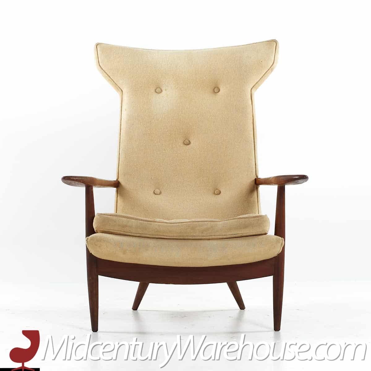 George Nakashima for Widdicomb Mid Century #257-w Wing Back Lounge Chair