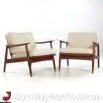 Hans Wegner Mid Century Ge 240 Cigar Lounge Chairs - Pair
