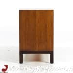 Henredon Mid Century Walnut and Brass 9 Drawer Lowboy Dresser | Mid Century Modern Furniture - Mid Century Furniture Chicago Henredon Mid Century Walnut and Brass 9 Drawer Lowboy Dresser