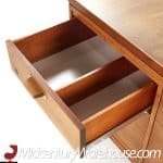 Jens Risom Mid Century Walnut and Brass Credenza