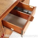 Jens Risom Mid Century Walnut and Brass Credenza