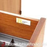 Jens Risom Mid Century Walnut and Brass Credenza