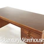 Jens Risom Mid Century Walnut and Formica Executive Desk