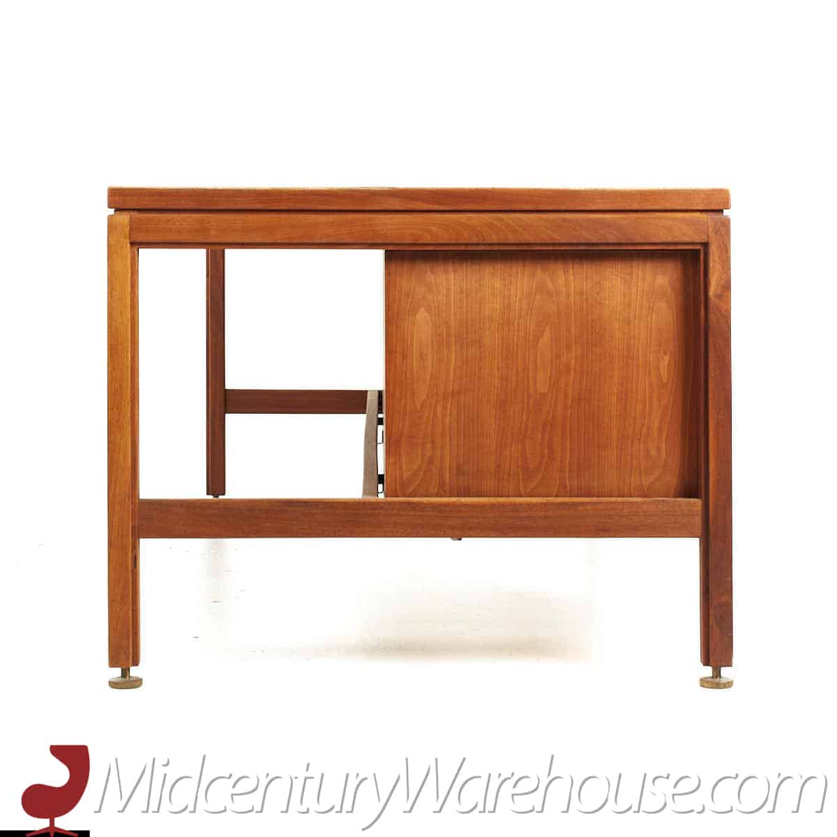 Jens Risom Mid Century Walnut and Formica Executive Desk